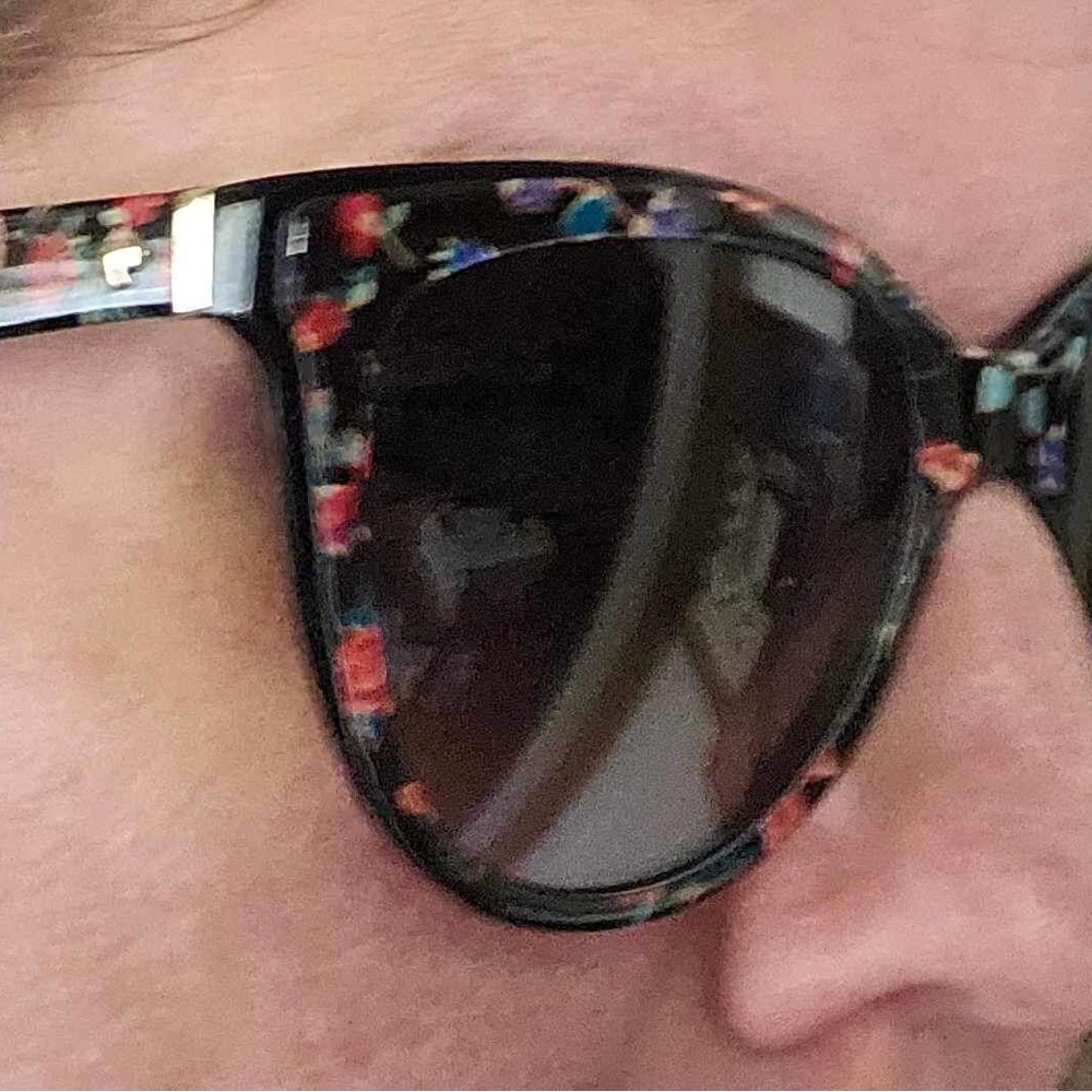 Kate Spade Daesha 7RM Black Floral Plastic Sunglasses Grey Gradient Lens